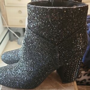 MICHAEL Michael Kors Sparkling Arabella Black Ankle Boots